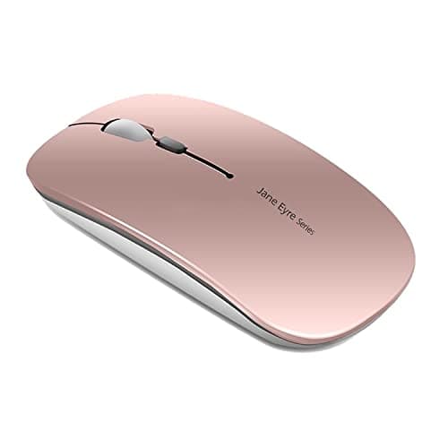 Uiosmuph Q5 Wireless Mouse, Silent Rechargeable Mice for Laptop - Rose Gold