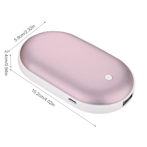 Electric Portable Hand Warmer PowerBank Pocket, Rose gold A — view 3