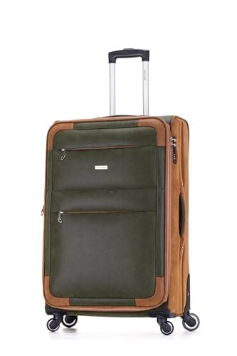 Skylark 29" Lightweight Faux Suede 4 Wheeled Spinner Luggage Trolley Suitcase Travel Bag Telescopic Handle with 3-Digit Combination Lock for 23kg (112 litres)