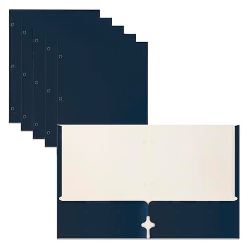 Better Office Products Two Pocket Portfolio Folders, 50-Pack, Navy Blue, Letter Size Paper Folders, by , 50 Pieces, Dark Blue