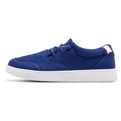 HOBIBEAR Wide Toe Loafers for Men Barefoot Slip On Shoes Unisex Outdoor Comfort Casual Walking Loafers(Blue,UK 4) — view 3