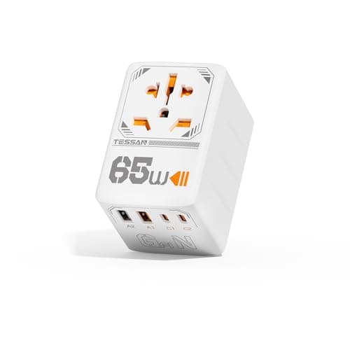TESSAN 65W Universal Travel Adapter Worldwide with 4 USB (2 USB C)