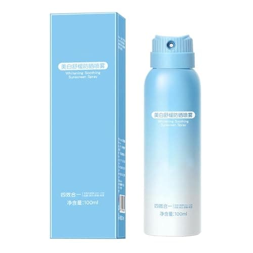 Body Face Sunscreen Mist, Spf 50+ Waterproof Sunscreen Spray, 100ml Lightweight Brightening Sun Protection Spray for Outdoor Sports Beach Hiking Climbing Travel Vacation Daily Use