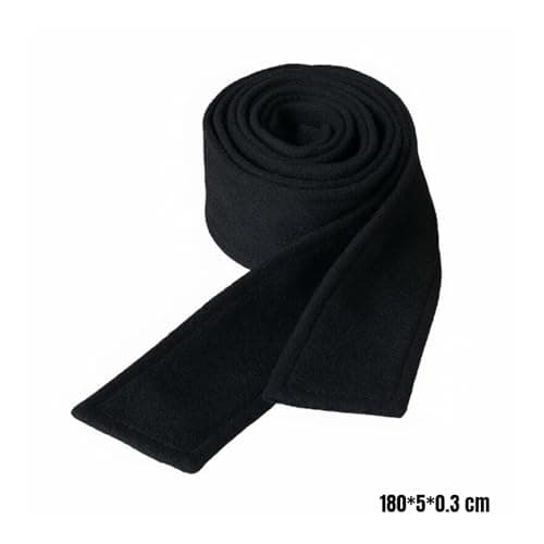 Nishiyuenyi Women Wool Coat Belt Premium Soft Cashmere Waist Sash Double Layered Replacement Winter Accessory Tailored Tie Suitable for Women Work Meetings Travel, Black Wool 5cm, 180cm — view 2