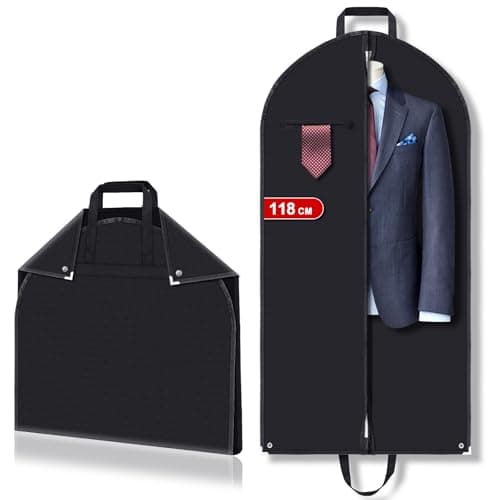 46 Inch Suit Bags For Men, Breathable Garment Bags With Handles