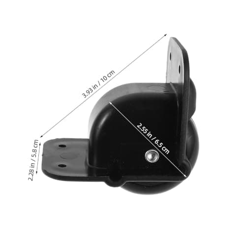 TOYANDONA Luggage Wheels Repair Pair with 360 Degree Swivel Locking Black — view 2