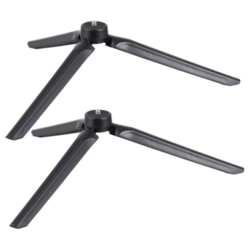 2Pcs Folding Tabletop Camera Tripod, 1/4 Inch Screw Mount