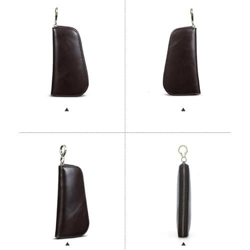 OSNIYAW Genuine Leather Manicure Set Travel Case with Keyring — view 6