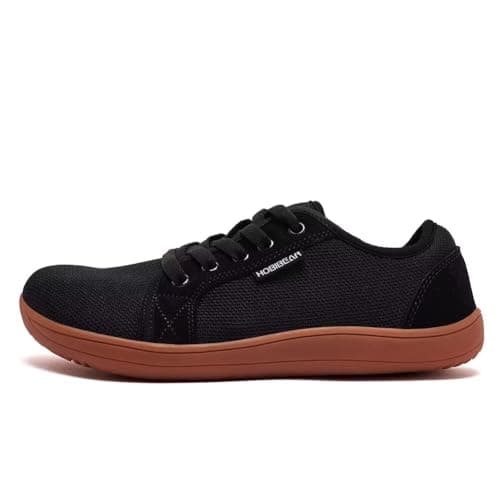 HOBIBEAR Unisex Wide Barefoot Shoes for Men Women Outdoor Trail Running Minimalist Walking Shoes Lightweight and Breathable(Black Brown,9 UK) — view 4