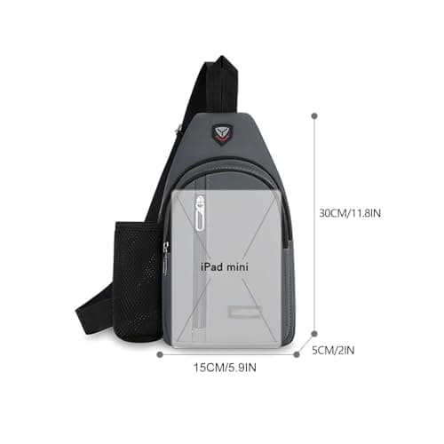 Small Bag With Water Bottle Holder For Woman And Man Backpack for Teen Boys with Charger (Black, One Size) — view 2