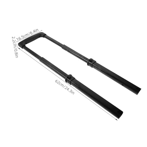 MALUGOGO Suitcase Telescopic Handle 3 Section Iron Retractable Rod Black — view 2