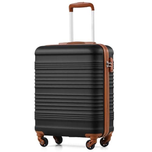 COOLIFE Cabin Suitcase 55x40x20cm Ryanair Cabin Bag ABS+PC Hard Shell TSA