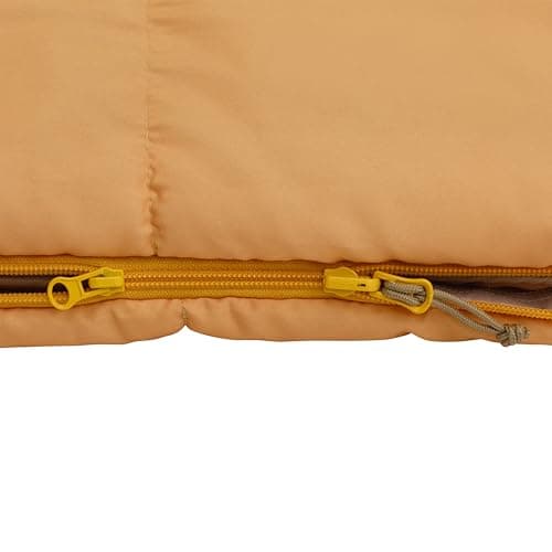 Outwell Campion Single Sleeping Bag – 3-Season Premium Rectangular Family Camping, Soft & Warm, Built-In Pillow, Comfort Hood - for Camping, Hiking, Campervan, Festivals (Campion Prime (Yellow)) — view 2