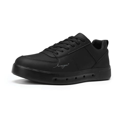 Mirroryou Mens Casual Dress Sneakers Lace-up Fashion Shoes Black 10 — view 4