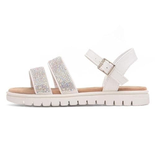 Lilley Junior Snowdonia Girls White Buckle Sandal - Size 2 UK - White