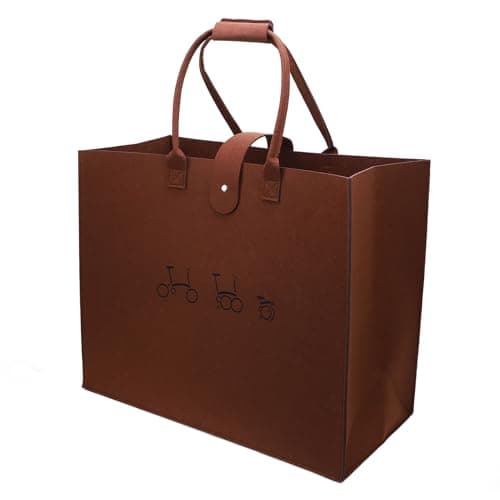 Fawfose Folding Bike Bag, Nonwoven Lightweight Box/Cover for 16 Inch Bike, Ideal for Commuters and Travel (Dark Brown) — view 5