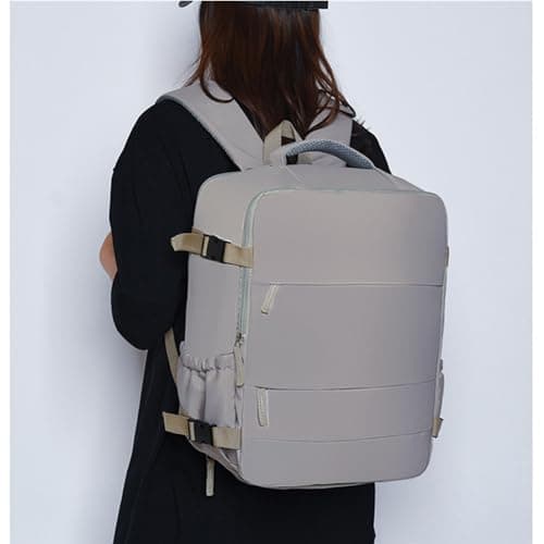 Treer Ryanair Cabin Bags 40x30x20 Underseat Travel Backpack Cabin Bag Carry on Waterproof Hand Luggage for Airplanes, Multiple Pockets Comfort Rucksack for Men, Women (Grey) — view 2