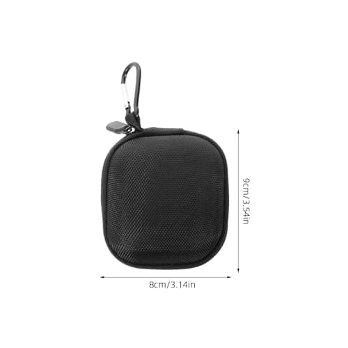 Portable Razor Case for Travel, Nylon Black Storage Bag for Shaving Tools — view 2