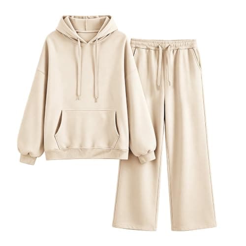 Tracksuit Womens Full Set Pullover Hoodie Wide Leg Trousers 2 Piece Outfits — view 4