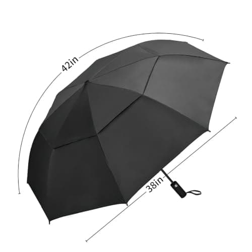 NYVEER 12 Pack Folding Umbrellas Windproof Reinforced 9-Rib Frame 210T Heavy Duty Waterproof Canopy Auto Open Close Compact Travel Umbrella Bulk Wholesale for Rain Sun Corporate Gift Family Hotel — view 2