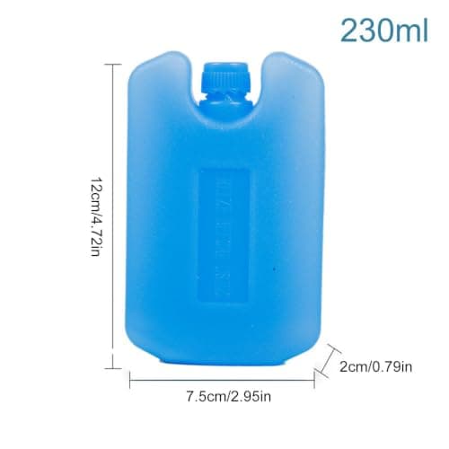 Freezer Ice Block - 230ml Ice Packs Air Cooler, Reusable Freezing Gel Blocks | Pre Filled Thermal Chill Storage Units, Temperature Control For Home Office Car Road Trip Food Preservation Use — view 2
