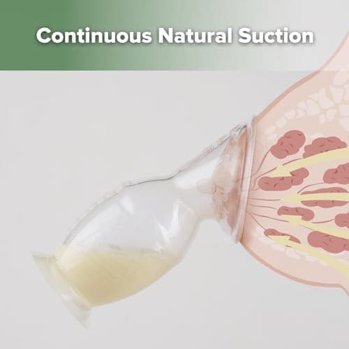 haakaa Manual Silicone Breast Pump with Suction Base and Silicone lid Set, One-Piece Design, Hands-Free Silent Operation, Natural Suction, Spill-Proof & Easy to Clean, 5oz/150ml, Blush — view 6