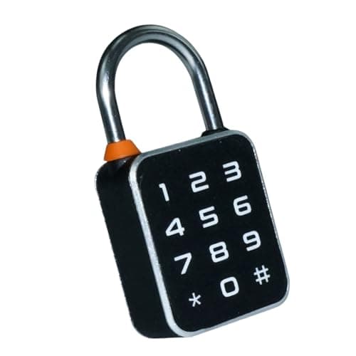 Intelligent Fingerprints Padlock with Touch Screens Keypad App Controlled Electronic, Waterproof for Gym and School USB Rechargeable — view 4