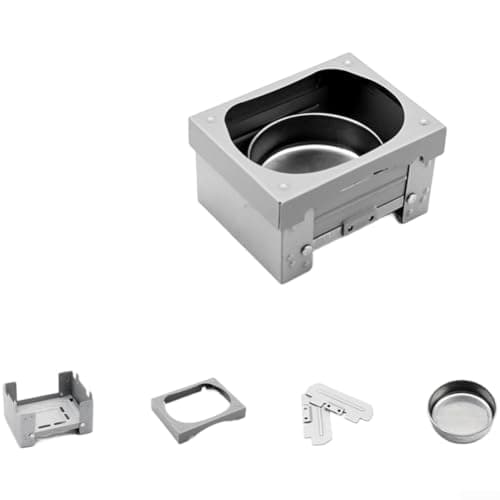 HEIBTENY Portable Foldable Camping Stove for Solid Fuel Blocks - Lightweight Galvanized Iron Outdoor Cooker 12.5x15cm(H)