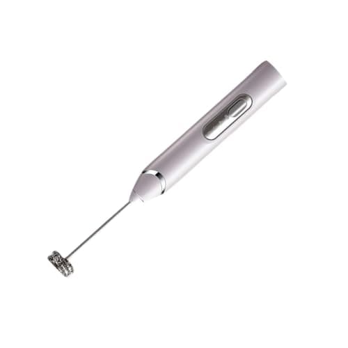 OPPWONG Milk Frother with Rechargeable Battery and Spill Proof (White) — view 4