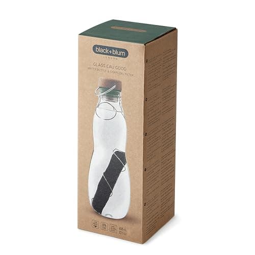 BLACK + BLUM Eau Good Glass Water Bottle | Leak Proof | 650ml | Olive — view 2