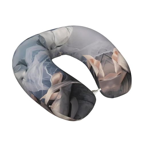 Ballet Shoe Print Memory Foam Travel Pillow - Comfortable U-Shape Neck Support for Sleep, Office, Flights & Road Trip — view 2