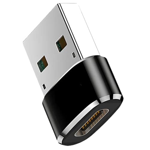 Betron USB to USB C Adapter, Compact Design, 3 Pack (Black)