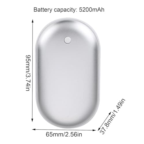 Vuggdt Electric Hand Warmer | Winter Pocket Heater Reusable Handwarmer Power Bank,USB Hand Warming Device, Portable Nightlight For Outgoing, Working, Home — view 5