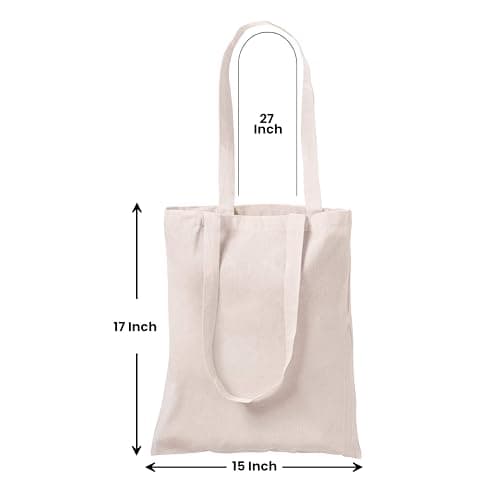 CENTRIX Natural Cotton 20 pack 15 X 16 inch reusable grocery bags, 5.5 oz cotton canvas tote, eco friendly super strong washable — view 5