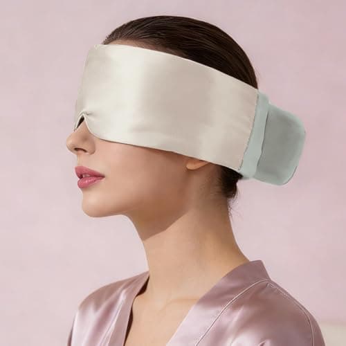 HIDOLL Blackout Silk Sleep Eye Mask for Women Men 100% Natural Mulberry — view 4