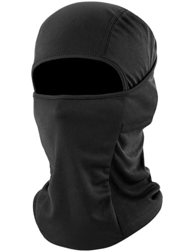 fuinloth Ski Mask Balaclava Motorcycle Cycling Summer UV Unisex Black