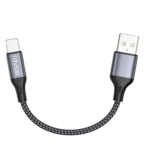 RAVIAD Short iPhone Charger Cable 15CM [MFi Certified] Lightning Cable
