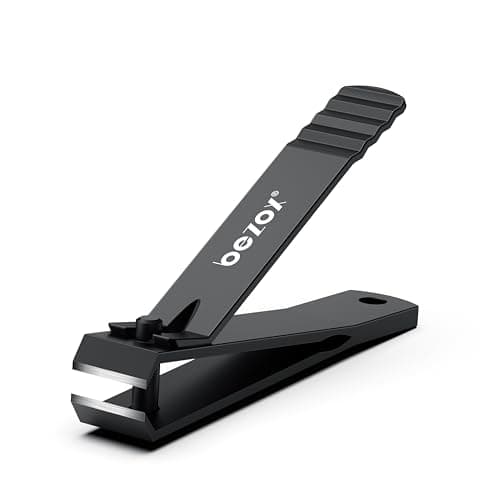 BEZOX Heavy Duty Straight Blade Nail Clippers for Thick Toenails, Professional Stainless Steel Fingernail Toenail Clippers Trimmers - Thick Wide Jaw Toe Nail Clippings