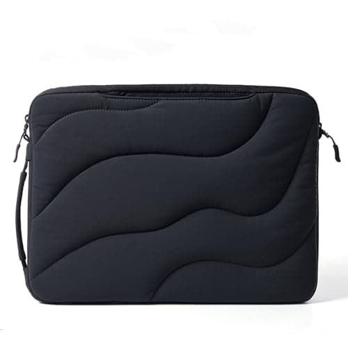 llano 14 inch Laptop Sleeve, Laptop Case for MacBook Pro,Dell, HP, Lenovo, Asus, Notebook Tablet Case, 360° Protection, Lightweight, Water-Resistant, 4 Compartments Storage, Black