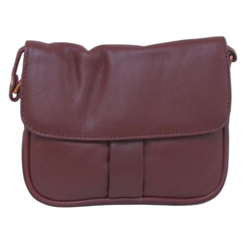 Luigi's Genuine Leather Cross-Body Bag – Adjustable Strap, Magnetic Lock, Zipper Pockets, Elegant Design(Cognac) — view 2