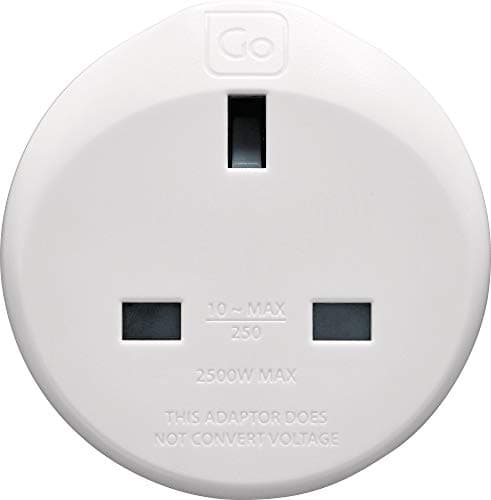 Go Travel UK to Italy Plug Adapter, earthed & compact