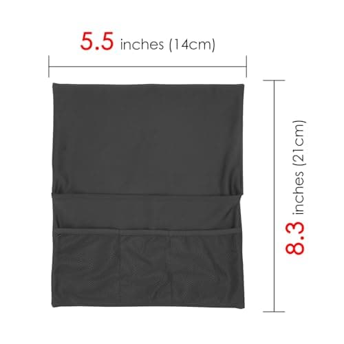 Adorila Airline Tray Table Cover with Pockets, Airline Pouches Seat Back Organizer for Personal Items, Flying Sanitary Travel Accessories (Black) — view 4