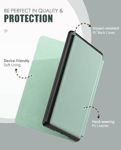 MoKo Case for 7" Kindle Paperwhite 12th Gen&Colorsoft 2024, Agave Green — view 3