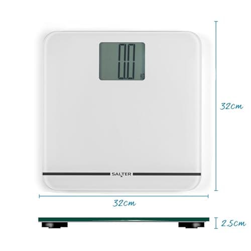 Salter Max Digital Bathroom Scale – Supersize LCD Display, 250 kg Capacity, Large Platform, Easy Read, Carpet Feet & Batteries Included, Kg/lbs, Instant Readings, Weight Measurements, White — view 4