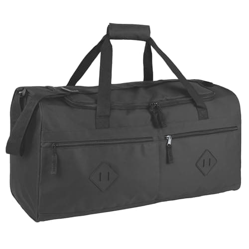Cricket Duffle Bags for Men 55L Men’s Travel Holdall Gym, Weekend, Overnight Bag with Adjustable Shoulder Strap, Handles (Black)