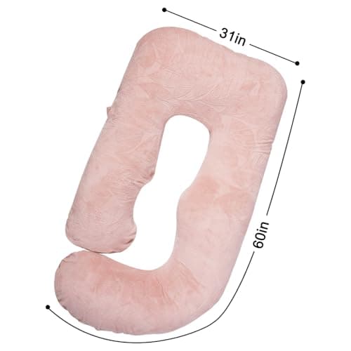 AS AWESLING Shredded Memory Foam U Shaped Maternity Pillow with Cover — view 4