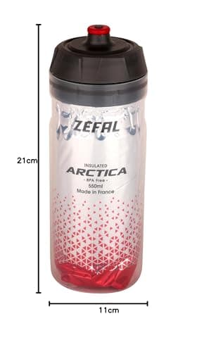 ZEFAL Arctica 55 Water Bottle - 550ml, Bicycle Drinking Bottles - Insulated Bottle - Odourless and Waterproof - BPA-Free Sports Bottle, Red — view 4