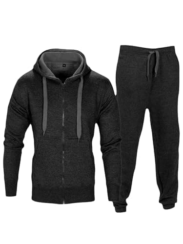 shelikes Mens Track Suit Set Camouflage Fleece Army Hooded Hood Top Joggers Bottom Tracksuit Sweatsuit Jogging Joggers Set