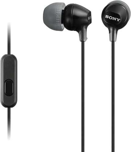 Sony MDR-EX15AP Earphones With Smartphone Mic And Control - Black