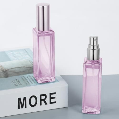LOPHE Perfume Atomiser Refillable, Mini Perfume Refill Bottles, Empty Clear Glass Perfume Atomiser Spray Bottles, Portable Atomiser with Fine Mist for Daily Business Trips, 20 ml 3 Pcs Mixed Colors — view 5